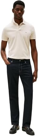 Tommy Hilfiger Herren Poloshirt Kurzarm Contrast Collar Block Regular Fit, Beige (Heathered Oatmilk), L - 3