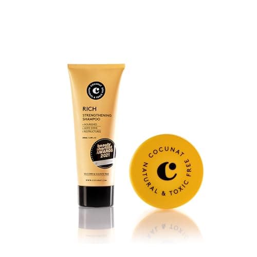 COCUNAT - Champú Fortalecedor RICH + Mascarilla Ultra- Nutritiva BOOMBASTIC - Limpia, Hidrata, Nutre, Define y Elimina el Frizz - Sin Siliconas ni Sulfatos - Apto Método Curly