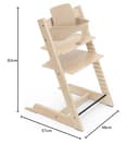 Stokke Tripp Trapp Hochstuhl, Natural - Inklusive Stuhl + Baby Set2 für Kinder von 6-36 Monaten - Verstellbar, ergonomisch & leicht zu reinigen - 8