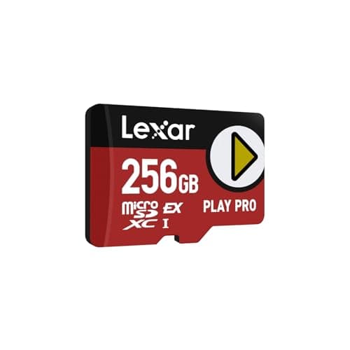 Lexar PLAY PRO Scheda MicroSDXC Express 256GB, fino a 900MB/s lettura, 600MB/s scrittura, ottimizzata per gaming, A2, 4K, ad alta velocità per console portatili, Switch, dispositivi di gioco portatili