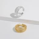 Meissa Anello Regolabile Donna Anello Argento 925 Anelli Oro pollice Impilabile Anelli fascia moda Gioielli d'autunno Regalo Donna Compleanno con Confezione, Argento - 8