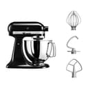 KitchenAid Küchenmaschine - Artisan - Kippbarem Food Processor - Teigknetmaschine mit 3 Zubehör und Schüssel aus Edelstahl - 4.8 L - Onyx schwarz - 4