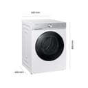 Samsung WW11DB8B95GHU2 Bespoke Waschmaschine, 11 kg, 1.400 U/min, Extra energiesparend, EEK: A (-40%), AI Ecobubble, QuickDrive, AI Wash, SuperSpeed 39 Min, Weiß - 2