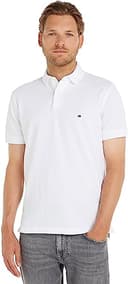 Tommy Hilfiger Men’s Short Sleeve 1985 Regular Fit Polo Shirt, White (White), M - 1