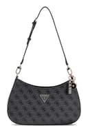 GUESS Noelle II Top Zipper Shoulder Bag Coal Logo - 1
