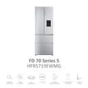 Haier FD 70 Series 5 HFR5719EWMG - Frigorífico Puerta Francesa, Dispensador Agua, Cajones Direct Access, Circular AirFlow, Motor Inverter, My Zone, Total No Frost, 70x190 cm, 444L, Luz LED, Inox - 3