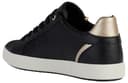Geox Women's D Blomiee E Sneaker, Black Lt Gold, 6 UK - 6