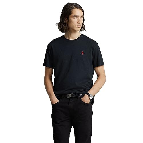 Polo Ralph Lauren Maglietta da Uomo Custom Slim-Fit (S, Black)