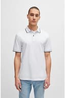 BOSS Mens Passertip Logo-Patch Slim-fit Polo Shirt in Stretch Cotton - 3
