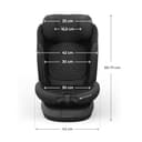 Kinderkraft I-GROW 2 PRO Seggiolino auto 0-36 kg, I-SIZE 40-150 cm, Seggiolino 360 girevole, con Isofix Base, Reclinabile Posizione sdraiata, Poggiatesta regolabile, Gruppo 0 1 2 3, Nero - 12