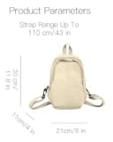 HAUMAUH Mochila Mujer Backpack Pequeña | Ligeras Bandolera Casual (21x30x11cm) Hombre | Viaje, Deportivas,Trabajo, Compras, Universidad & Uso diario (Caqui) - 5