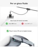 INIU Cavo Link 5m, Compatibile con Meta Oculus Quest 3s Quest 3 2 1 Pro, Pico 4 Ultra, Steam Deck, VR PC di gioco, Trasferimento Dati ad Alta Velocità, USB A 3.0 a USB C Cable per VR Headset - 4