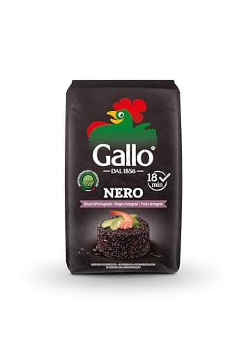 Riso Gallo Nero, Vegan Black Wholegrain Rice, Premium Gourmet Quality with Rich & Nutritious Whole Grain, 500 g (Pack of 1)