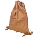 MELONI Borsa Zaino in Pelle, Artigianale, Fatta a mano, Sacca Sarda Tradizionale SA TASCA, Cuoio Naturale con Chiusura a Coulisse - 3