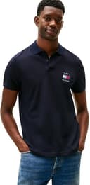 Tommy Hilfiger Men’s Short Sleeve Flag Graphic Pique Regular Fit Polo Shirt, Blue (Desert Sky), S - 1