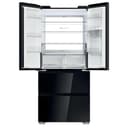 Haier French Series 7 American Fridge Freezer - Obsidian Glass - D Rated - 5