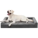 KSIIA Cama Perro Grande 91x68x16cm Cama Ortopédica para Perros, Sofá para Perros Lavable y Desenfundable, L-Plus Gris - 1