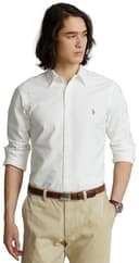 POLO RALPH LAUREN Men's Long Sleeve Slim Fit Oxford Button Down Shirt, Basic White., XXL - 2