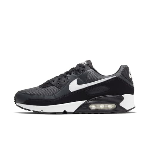 NIKE Mens Air Max 90 Sneaker, Iron Grey White Dk Smoke Grey, 9 UK