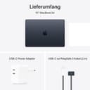 Apple MacBook Air (15", Apple M4 Chip mit 10‑Core CPU und 10‑Core GPU, 16GB Gemeinsamer Arbeitsspeicher, 512 GB) - Mitternacht - 6