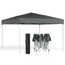 SONGMICS Gazebo 3m x 3m, Pop Up Gazebo, UPF 50+ UV Protection, Drizzle-Resistant Folding Canopy Tent, Portable Outdoor Shade Tent with Carry Bag, for Garden, Patio, Market, Dark Grey GCT102GZ01 - 1