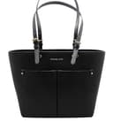 Michael Kors Jet Sest Travel Medium Double Pocket Tote, Schwarz Leder - 1