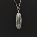 Cairui Design Dente di leone Esprimi un desiderio Tarassaco Vero Fiori Vetro Ovale Argento Sterling 925 Collane Con pendenti Donna Handmade - 5