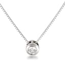 Schöner-SD 925 Silberkette mit Anhänger Zirkonia Solitär klein - 2