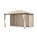 blumfeldt Cenador Mondo 3x4, Estructura de Acero, Cortinas, Resistente al Óxido, para Jardín, Montaje Fácil, Beige - 1