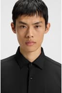 HUGO Camicia da uomo Kenno slim fit in jersey elasticizzato, Nero , 39 - 3