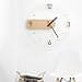 Hasaller Reloj de pared de 30,5 cm, estilo nórdico, silencioso, movimiento de cuarzo, minimalista, moderno, decoración del hogar, reloj de pared sin tictac, relojes de pared de madera acrílica montada - 6