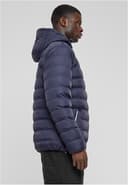 Giacca Invernale da Uomo con Cappuccio, Calda e Trapuntata, Piumino Adatto anche alle Mezze Stagioni Colore: Blu/Bianco/Blu, Taglia: 3XL - 10