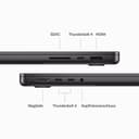Apple 2023 MacBook Pro Laptop M3 Pro Chip mit 11‑Core CPU, 14‑Core GPU: 14,2" Liquid Retina XDR Display, 36 GB gemeinsamer Arbeitsspeicher, 1 TB SSD Speicher. Funktioniert mit iPhone, Space Schwarz - 5