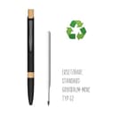 Freudestifterei Personalisierter Metall Bambus Kugelschreiber mit Gravur in Geschenk-Box | Kuli Stift | Kollegen Geburtstag Weihnachten Männer Frauen | blauschreibend - 4