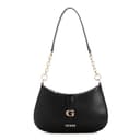 GUESS Carrie Umhängetasche, Schwarz, Einheitsgröße, Carrie Top Zip Shoulder Bag - 1