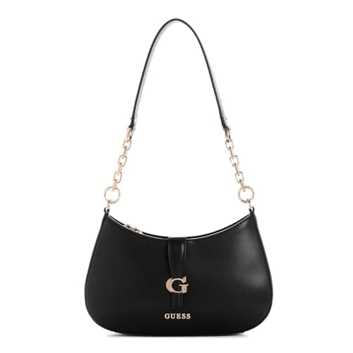 GUESS Carrie Umhängetasche, Schwarz, Einheitsgröße, Carrie Top Zip Shoulder Bag