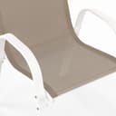 IDMarket – Salón de jardín Madrid Mesa 150 CM y 6 sillas apilables blanco y beige - 8