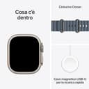 Apple Watch Ultra 3 GPS + Cellular, Cassa 49 mm in titanio naturale con Cinturino Ocean blu salmastro - 6