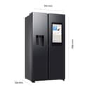 Samsung RS90F67BEFEF Side-by-Side Kühl-Gefrierkombination, AI Kühlschrank mit Gefrierfach, 178 cm, 614 l, Eis-/Wasserspender mit Tank, Family Hub, AI Energy Mode & Voice Control, Black Steel - 2