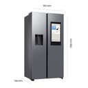 Samsung RS90F67BETEF Side-by-Side Kühl-Gefrierkombination, AI Kühlschrank mit Gefrierfach, 178 cm, 614 l, Eis-/Wasserspender mit Tank, Family Hub, AI Energy Mode & Voice Control, Edelstahl Look - 2
