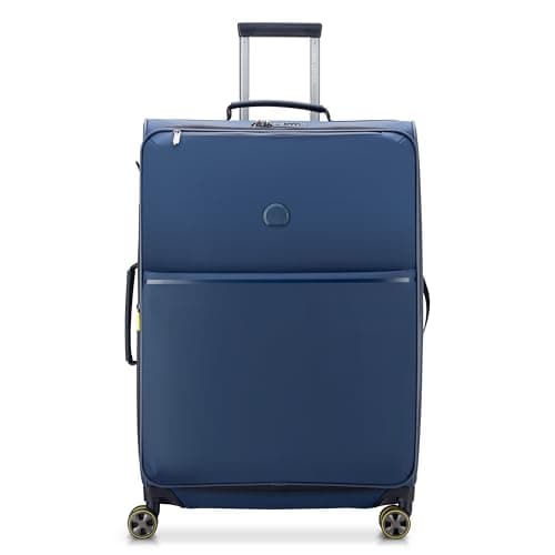 DELSEY Paris - Turenne Soft - Expandable Soft Suitcase - 76 cm x 50 cm x 33 cm - XL - Blue