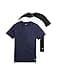 Polo Men's Ralph Lauren Slim Fit Wicking Crew Undershirts 3-Pack, Navy/White, White/Navy, Black/White - 3 Pack, XS - 1