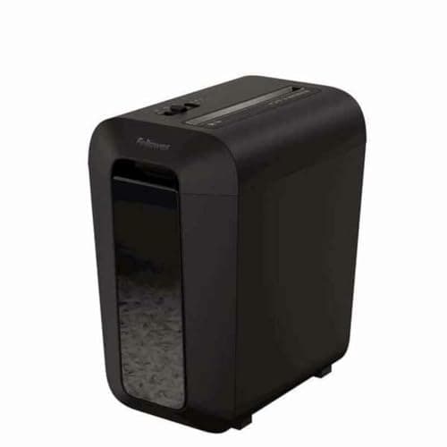 Fellowes LX65 - Trituradora de Papel, Corte en partículas, destruye hasta 10 Hojas, destructora de Papel Uso Personal, Papelera 22L, Nivel de Seguridad DIN-P4, Color Negro