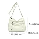 Fryloo Borse Borse di Lusso per Donna, Borse di Design per Donna, Borsa Bandoliera in Pelle Morbida, Nuova - Grigio Chiaro - 3