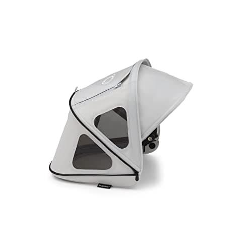 Bugaboo Dragonfly Sonnendach mit Lüftungsfenstern, ausziehbar für zusätzlichen und optimalen Sonnenschutz, wasserabweisend, Misty Grey