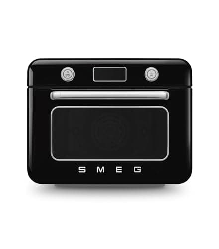 Smeg, Forno Combinato a Vapore da Appoggio COF01BLEU, 10 Funzioni di Cottura, 33 Ricette Automatiche, Serbataio Estraibile, Cottura a Vapore, Funzione Decalcificazione, Potenza 1800W, Nero