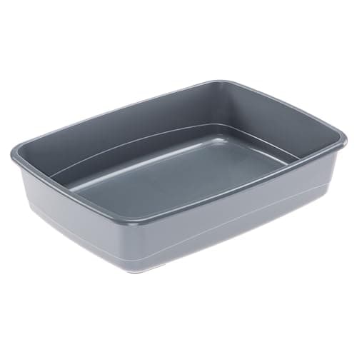 Ferplast Lettiera Gatto, Toilette per Gatti Grandi, in Plastica con Bordi Alti, Facile e Veloce da Pulire, L 54,5 x W 39,5 x H 12,5 cm, Vari Colori