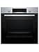 Bosch - Horno Multifunción, Serie 4, 60 cm. de ancho, Asistente de limpieza con agua, 3D Hotair, Acero, HBA514ES3 - 1