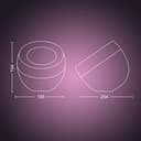 Philips Hue White & Color Ambiance Iris Tischleuchte (570 lm), dimmbare Tischleuchte für das Hue Lichtsystem mit 16 Mio. Farben, smarte Lichtsteuerung über Sprache oder App, schwarz - 6