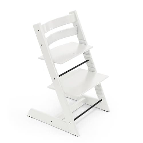 Stokke Sedia Tripp Trapp di , Bianca - Sedia evolutiva e interamente regolabile per neonati, bambini e adulti - Comoda, confortevole ed ergonomica - Modello classico